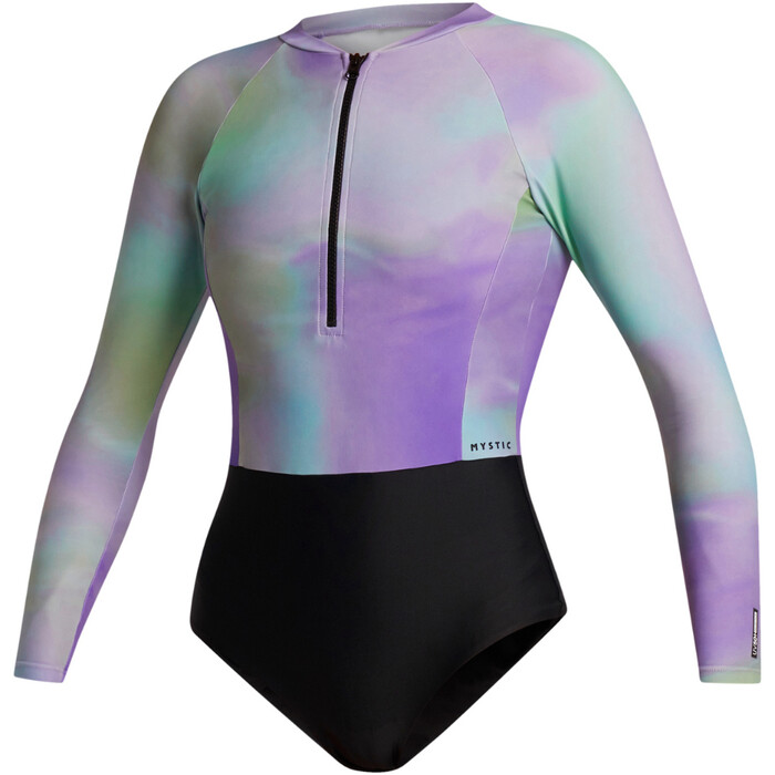 2024 Mystic Womens Jayde Long Sleeve Swimsuit 35001.240181 - Purple / Green