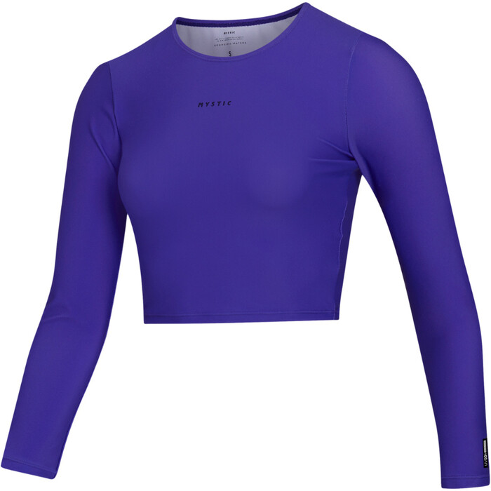 2024 Mystic Womens Sunn Long Sleeve Crop Lycra Vest 35001.240173 - Purple