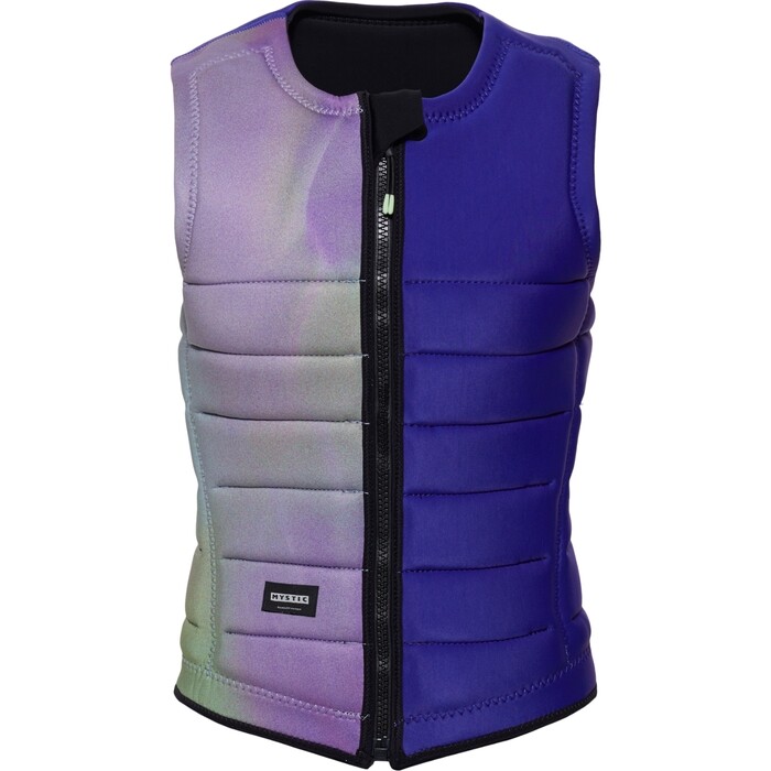 2024 Mystic Womens Zodiac Front Zip Reversible Wake Impact Vest 35005.240152 - Black / Purple