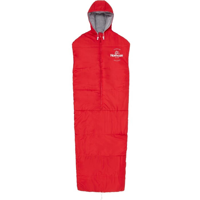 2024 Northcore Convertible Sleeping Bag NOCO126AB - Red