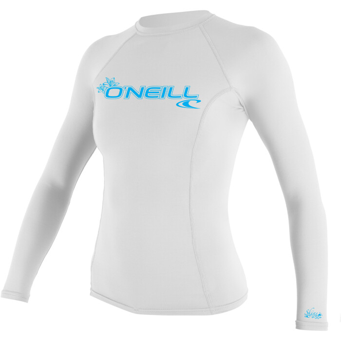 2024 O'Neill Womens Basic Skins Long Sleeve Rash Guard 3549 - White