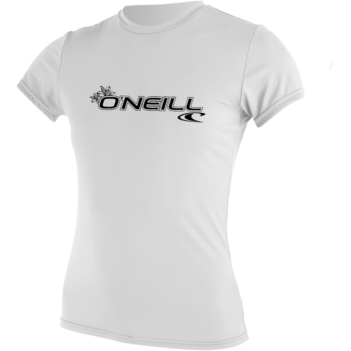 2024 O'Neill Femmes Basic Skins Short Sleeve Rash Guard 3547 - White