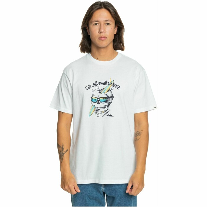 2024 Quiksilver Hommes One Last Surf T-Shirt EQYZT07674 - White