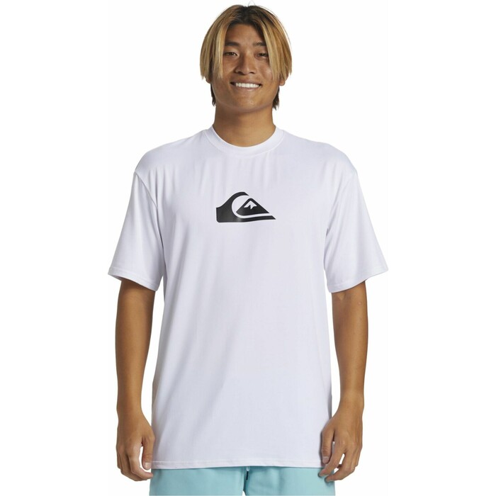 2024 Quiksilver Mens Everyday Surf UV50 Short Sleeve Surf T-Shirt AQYWR03135 - White / White