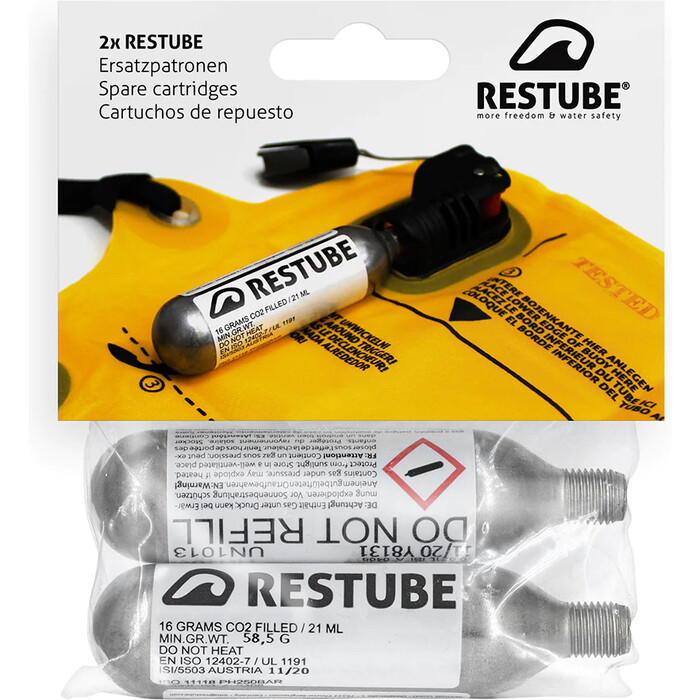 2024 Restube Co2 Cartridge 16g 2 Pack 14368