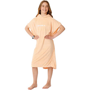 2024 Rip Curl Girls Classic Surfed Hooded Towel Change Robe / Poncho 00CGTO - Peach