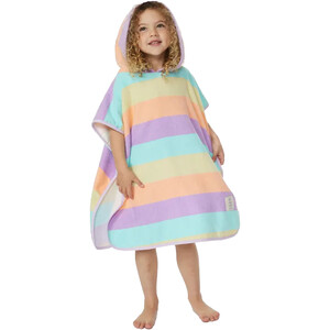 2024 Rip Curl Girls Cove Hndklde Med Htte Poncho / Pusleplads Robe 008JTO - Multi
