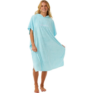 2024 Rip Curl Womens Classic Surf Hooded Handduk Poncho 00ZWTO - Sky Blue