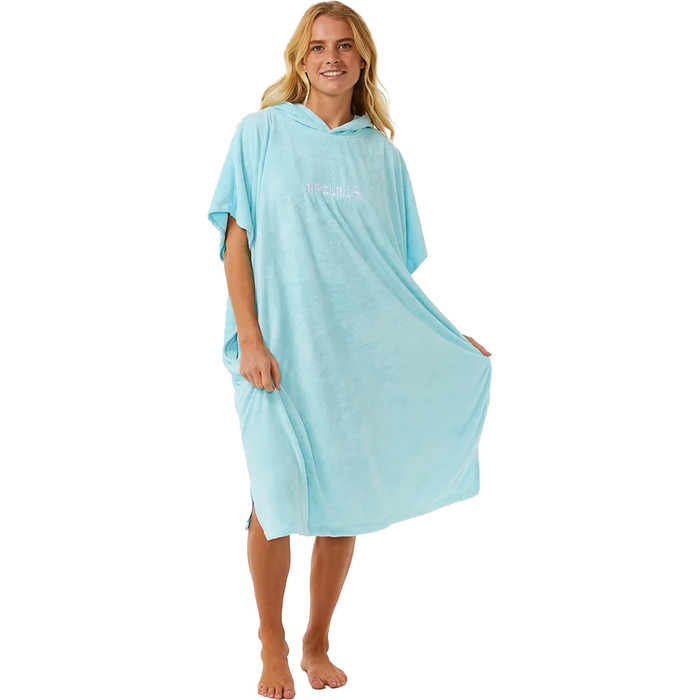 2024 Rip Curl Mujer Toalla Con Capucha Classic Surf Poncho 00ZWTO - Sky Blue