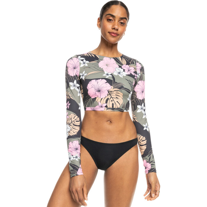 rash guard crop top swimsuit