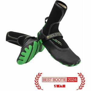 2024 Solite Custom Pro 2.0 3mm Wetsuit Boots 21001 - Vert / Noir