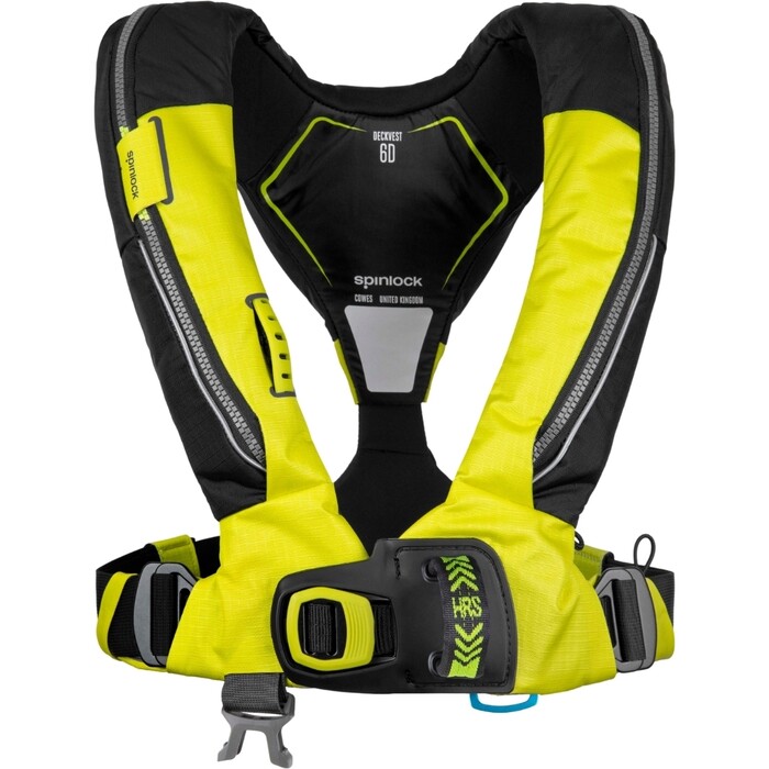 2024 Spinlock Deckvest 6D 170N Lifejacket With HRS System DWLJH6D - Yellow