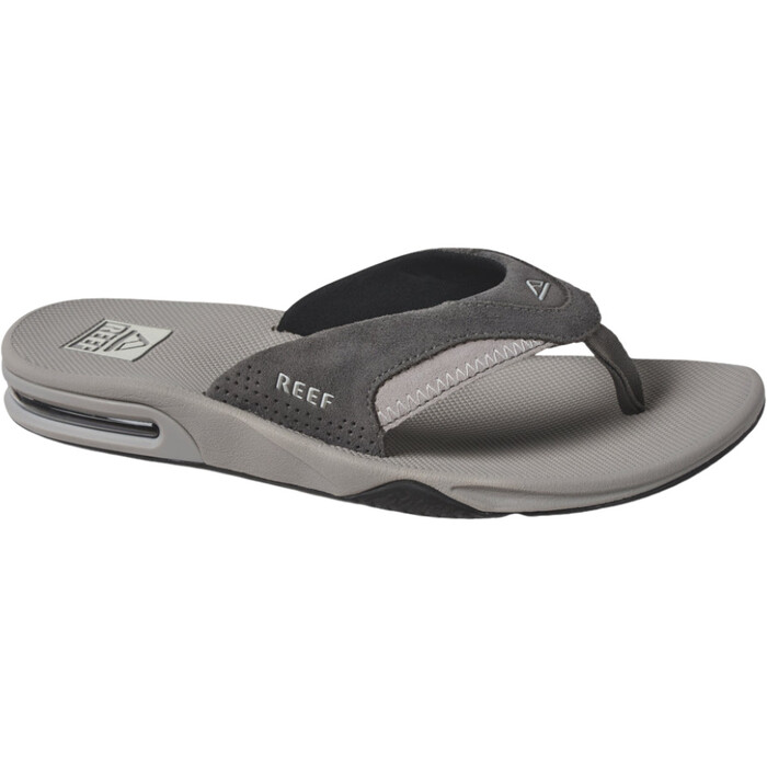 2025 Reef Hommes Fanning Sandales CJ5232 Grey Suede