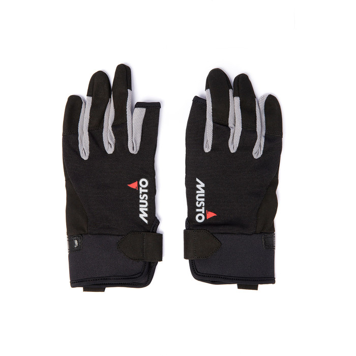 2023 Musto Essential Sailing 3 Finger Gloves AUGL002 - Black