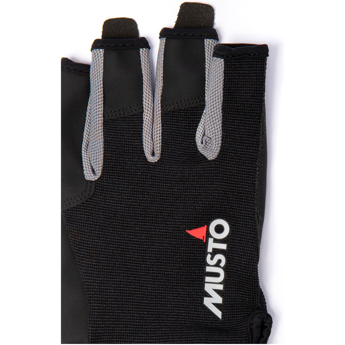 2024 Musto Essential Sejler Korte Fingerhandsker Augl003 - Sort