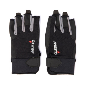 2024 Musto Essential Sailing Short Finger Gloves AUGL003 - Black