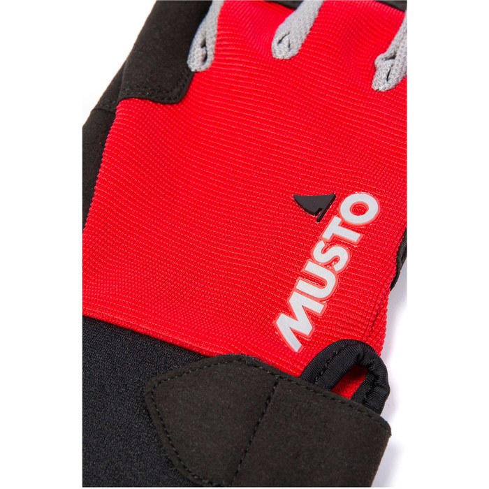 2024 Musto Essential Sailing Short Finger Gloves Augl003 - Rood
