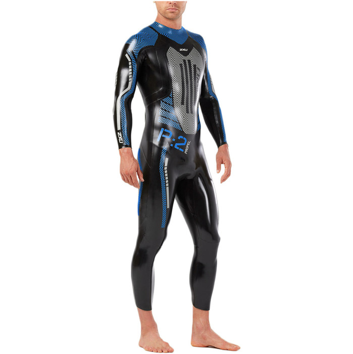 2XU Mens P:2 Propel Triathlon Wetsuit BLACK / DRESDEN BLUE MW4990c