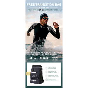 2XU P:1 Propel Triathlon Wetsuit BLACK / FLAME ORANGE MW4991c & Transition Back Pack