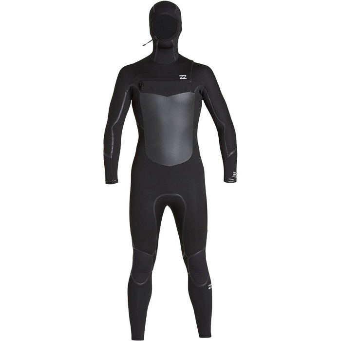 2019 Billabong Mens Furnace Absolute X 5/4mm Hooded Chest Zip Wetsuit Black Q45M08