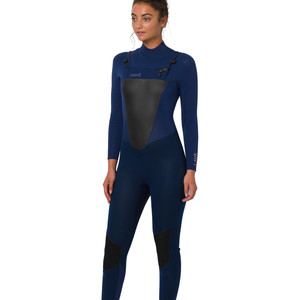 2020 Animal Da Mulher Lava 4/3mm Chest Zip Wetsuit Aw0ss300 - Escuro Navy