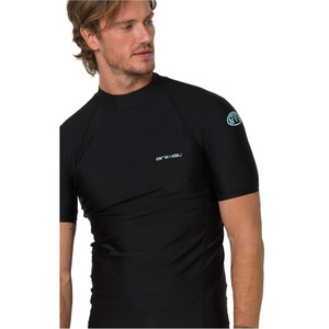 2020 Animal Mens Loet Short Sleeved Rash Vest CL0SS010 - Black