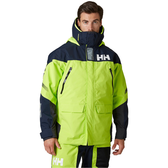 2021 Helly Hansen Mens Skagen Offshore Sailing Jacket 33907 - Azid Lime
