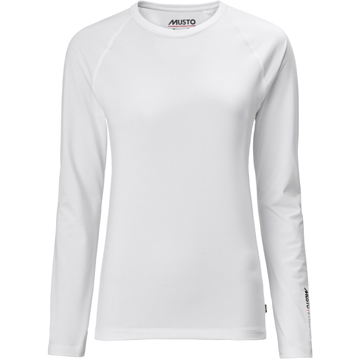 2024 Musto Frauen Evolution Langarm Sunblocker T-Shirt 2.0 81162 - Wei