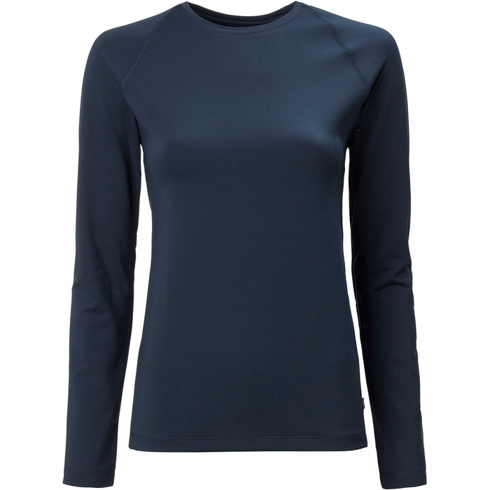 2021 Musto Frauen Evolution Langarm Sunblocker T-Shirt 2.0 81162 - Echte Navy