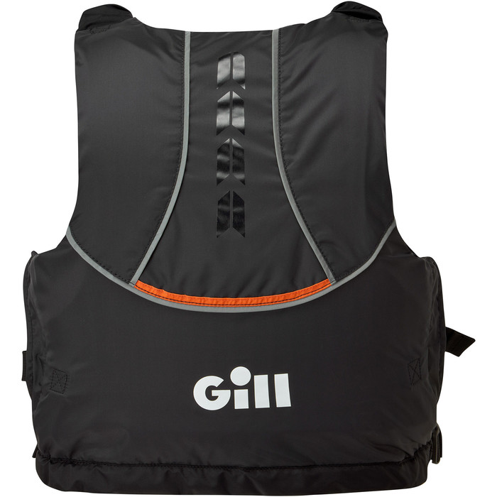 2024 Gill Pursuit Pro Racer Side Zip 50N Schwimmweste 4916 - Black / Orange