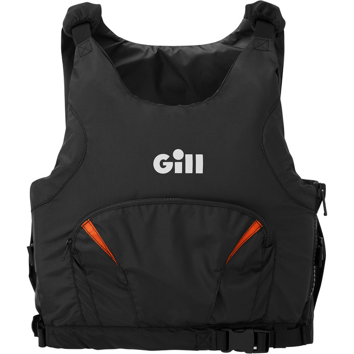 2024 Gill Pursuit Pro Racer Side Zip 50N Buoyancy Aid 4916 - Black / Orange