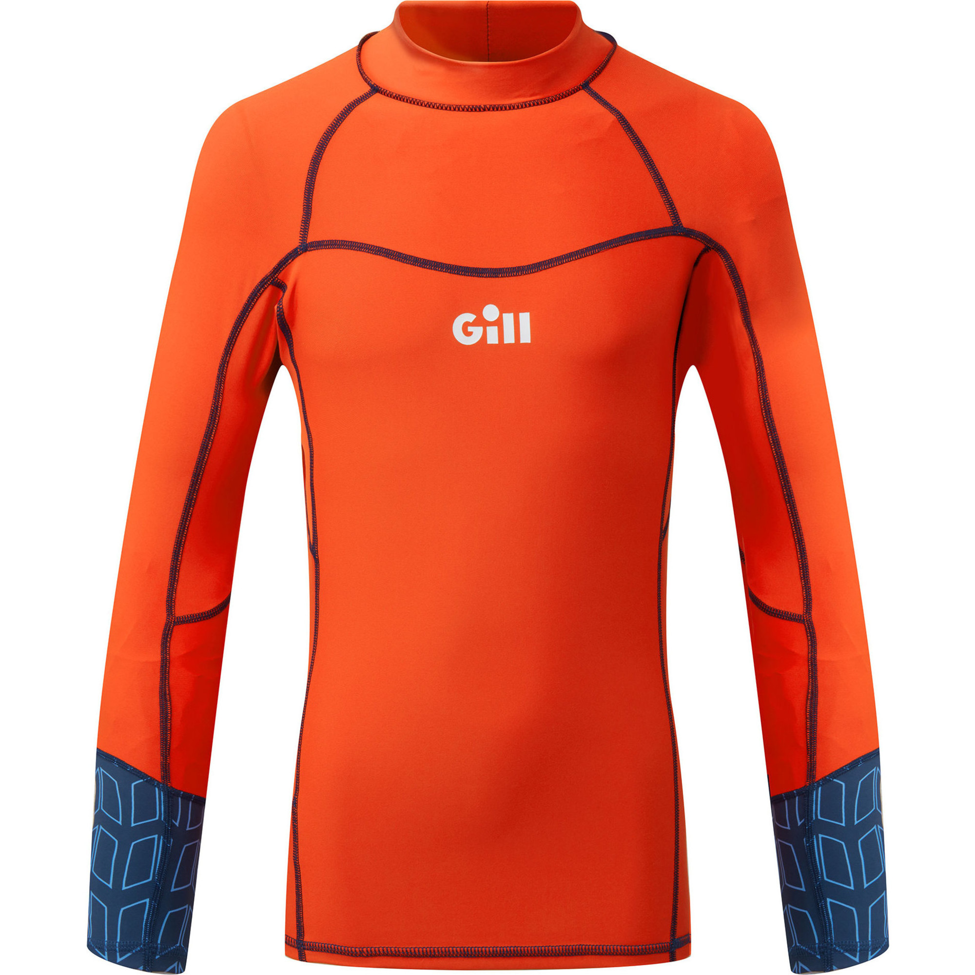 2022 Gill Junior Pro Long Sleeve Rash Vest 5020J Orange Wetsuits