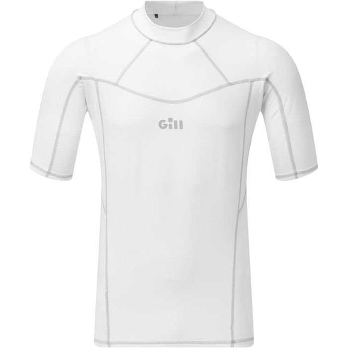 2024 Gill Mens Pro Short Sleeve Rash Vest 5021 - White