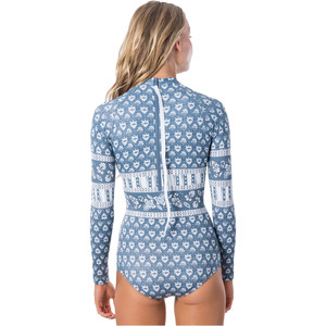 2020 Rip Curl Womens G-Bomb Back Zip Surf Suit WLY8TW - Slate Blue