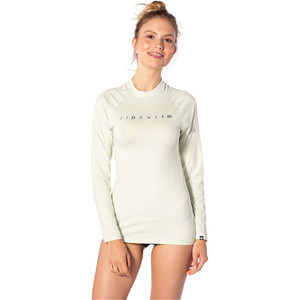 2020 Rip Curl Curl Curl Dames Sunny Rays Relaxed Rash Vest Met Lange Mouwen Wly6fw - Mint