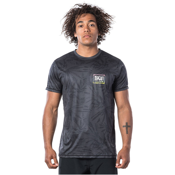 2020 Rip Curl Mens Native Short Sleeve UV T-Shirt WLE9EM - Black