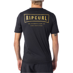 2020 Rip Curl Mens Driven Short Sleeve UV T-Shirt WLY9SM - Black