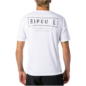 2020 Rip Curl T-shirt De Homem De Mangas Curtas Uv Wly9sm - Branco