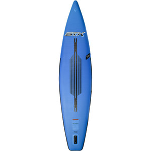 2021 STX Race 14'0 Inflatable Stand Up Paddle Board Package - Board, Bag, Paddle, Pump & Leash - Blue / Orange
