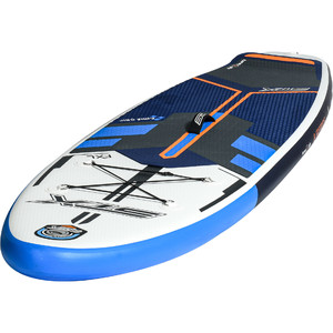 Paquete De Stand Up Paddle Board Stx Inflable 2020 Stx Junior 8'0 - Tabla, Bolsa, Pala, Bomba Y Correa - Azul / Naranja