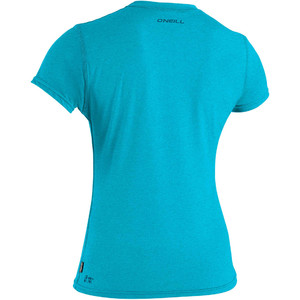 2024 O'Neill T-shirt De Surf  Manches Courtes Hybrid Pour Femme 4675 - Turquoise