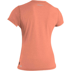 2020 O'Neill Hybrid Surf T-shirt Met Korte Mouwen Voor Dames 4675 - Licht Grapefruit