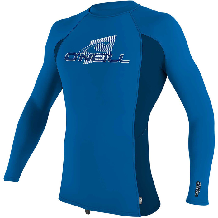 2021 O'Neill Youth Premium Skins Long Sleeve Rash Vest 4174 - Ocean / Abyss
