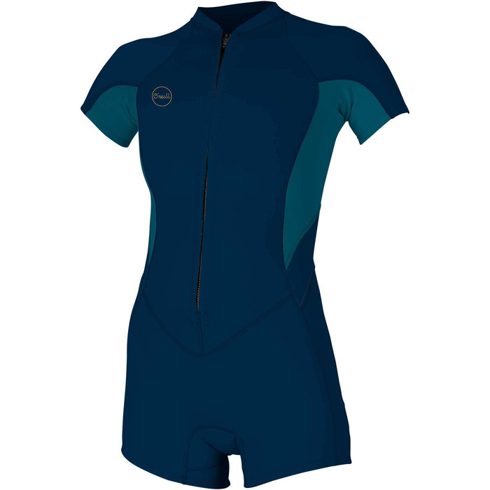 Bahia 2020 Das Mulheres O'Neill 2/1mm Front Zip Shorty Wetsuit 5293 - Abyss / French Navy