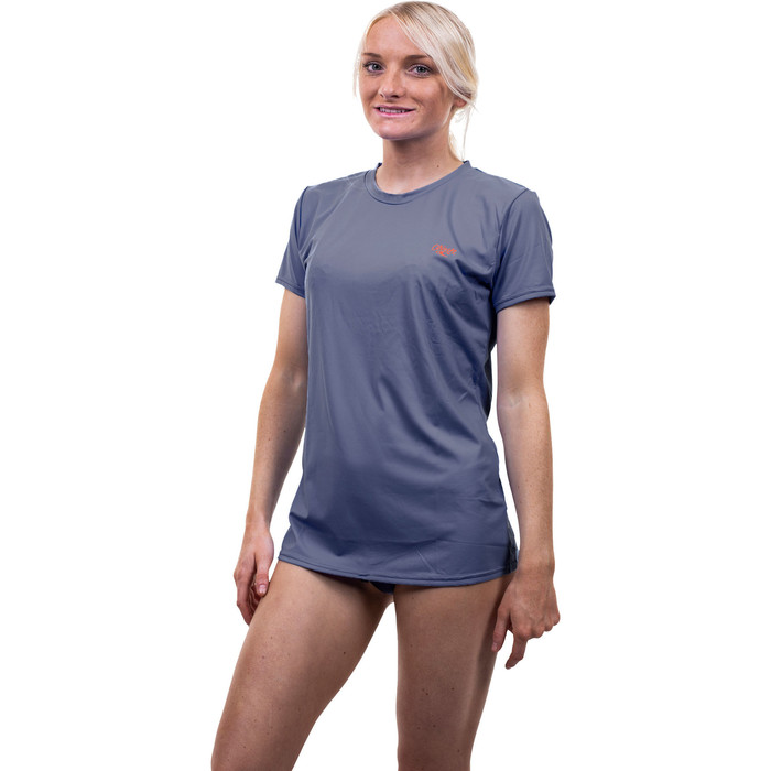 2020 O'Neill Dames Premium Skins Sun Shirt Met Korte Mouwen 5302 - Mist