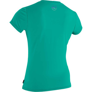 2020 O'neill Girl Premium Skins Camisa De Sol De Manga Corta 5304 - Verde Bltico