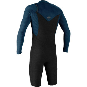 2021 O'Neill Mens Hyperfreak 2mm Chest Zip GBS Long Sleeve Shorty Wetsuit 5004 - Acid Wash / Abyss