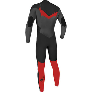 2021 O'neill Youth Epic 3/2mm Chest Zip Gbs Wetsuit 5357 - Preto / Graphite / Vermelho