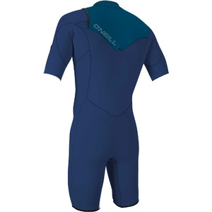2021 O'Nill Youth Hammer 2mm Shorty Wetsuit Met Chest Zip 5413 - Navy / Blauw