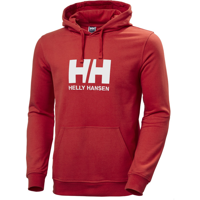2023 Helly Hansen Mens Hh Logo Hoodie 33977 - Rot